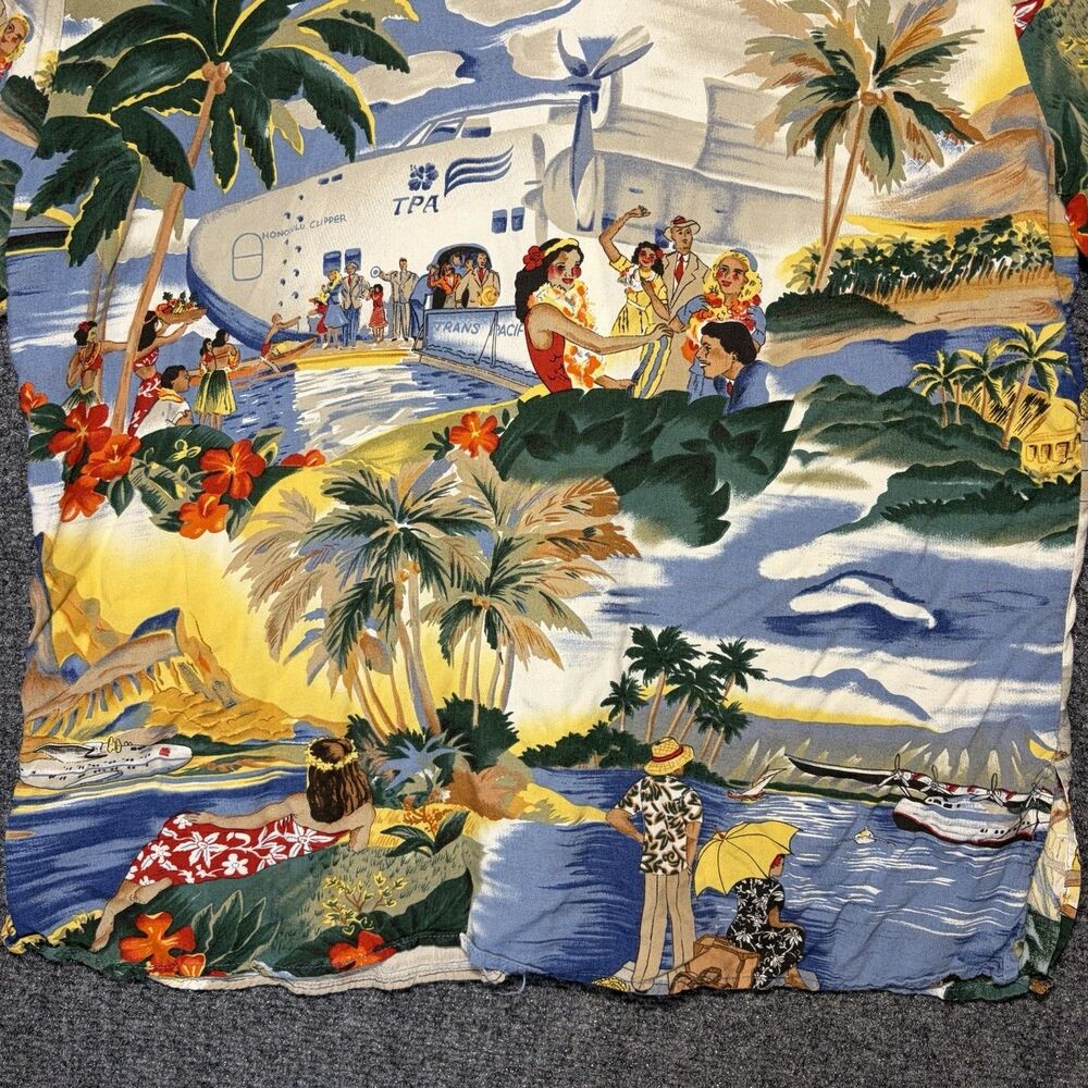 Vintage Reyn Spooner Shirt Men M Hawaiian Print Rayon Button Up Beach Vacation. - Picture 10 of 12